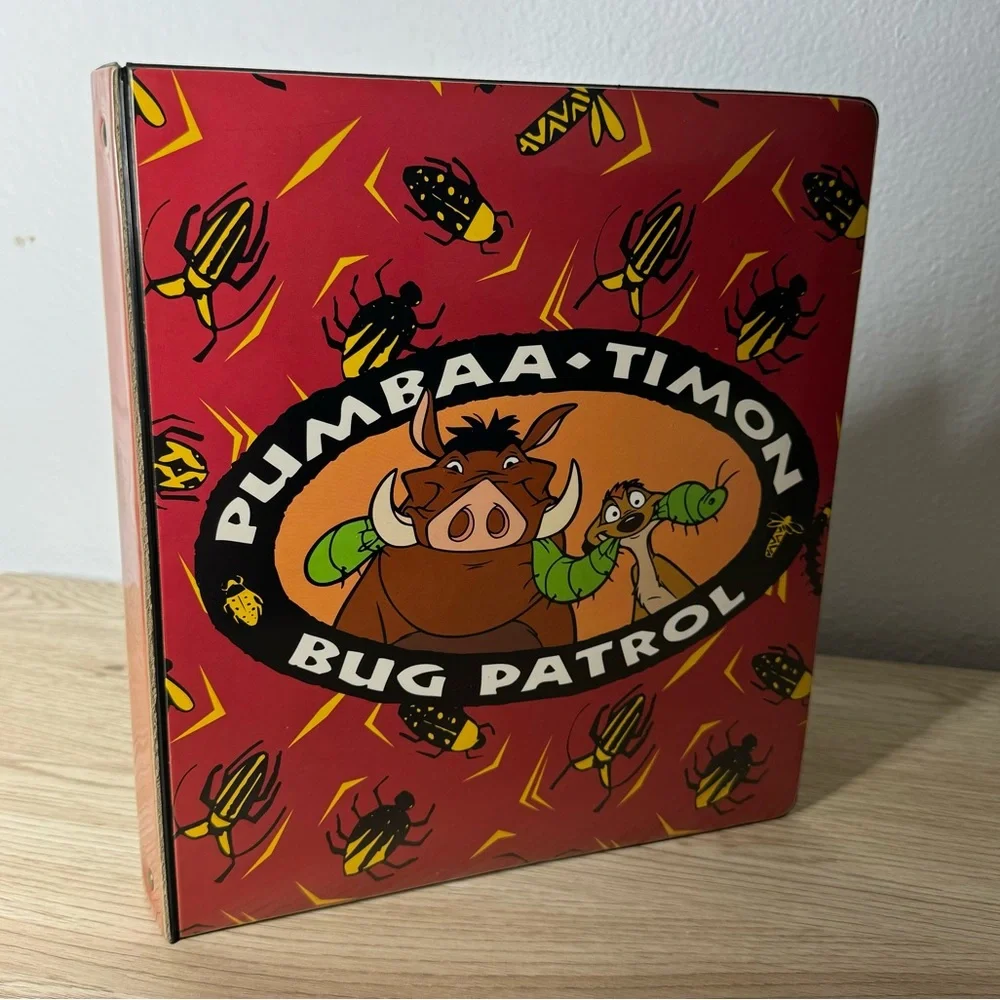 Disney The‎ Lion King Impact Inc. Timon and Pumba Bug Patrol 3 Ring Binder 90’s